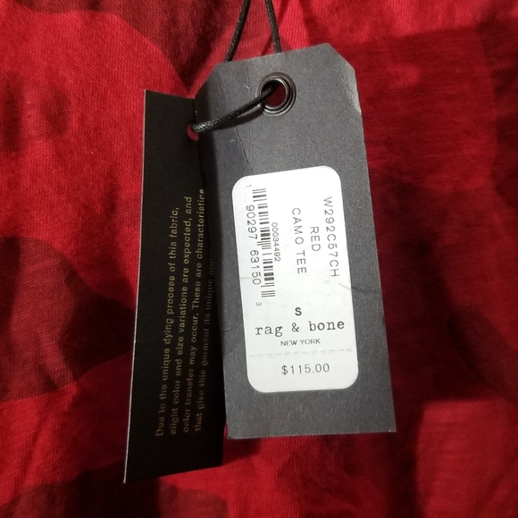 Rag & Bone Red Camo Tee - NWT - Picture 3 of 7